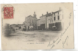 Melle (79) : La Place Du Marché En 1903 (CP Pionnière) PF. - Melle