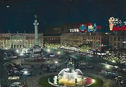 Portugal & Marcofilia, Lisboa ,Rossio And National Theatre At Night,  Londres Ingllaterra 1969 (63) - Monumentos