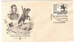 Argentina 1961 Jose De San Martin Monument   First Day Cover - FDC