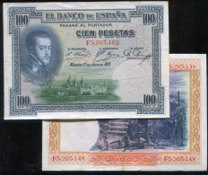 SPAIN ,  P69c , 100-PTA , 1925 ,XF - 100 Pesetas