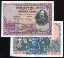 SPAIN , P75b , 50-PTA , 1928 ,XF - 50 Pesetas