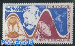 French Polynesia 1976 Telephone Centenary 1v, Mint NH, Science - Inventors - Telecommunication - Telephones - Ungebraucht