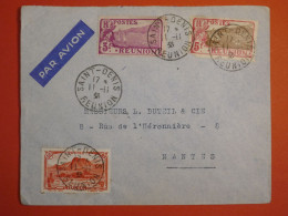 BT00 REUNION   LETTRE . RARE  COVER .. 1936  ST DENIS A NANTES FRANCE + + - Cartas & Documentos