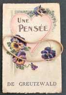 Delcampe - CPA. Creutzwald . Une Pensée De Creutzwald , Fleurs - Creutzwald