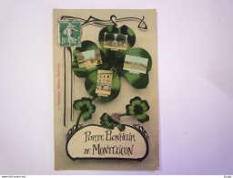 Delcampe - 2024 - 1591  MONTLUCON  (Allier)  :  PORTE-BONHEUR De MONTLUCON  -  Carte Multivue  1908   XXX - Montlucon