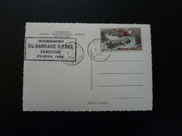 Carte FDC Card Inauguration Barrage D'Edea Dam Cameroun 1954 - Cartas & Documentos