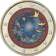 Slovénie, 2 Euro, 10th Anniversary Of The Euros In Slovenia, 2017 - Eslovenia