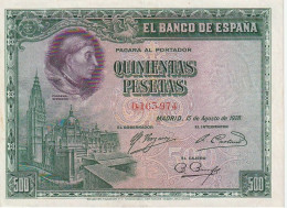 Spain 500 Pesetas 1928 XF - 500 Pesetas