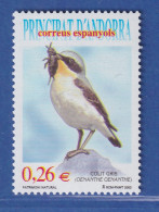 Andorra Span. 2003 Mi.-Nr. 302 Vögel, Steinschmätzer ** / MNH - Other & Unclassified