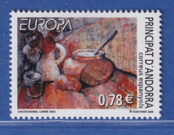 Andorra Span. 2005 Mi.-Nr. 324 Europa: Gastronomie Con Carme Mas ** / MNH - Other & Unclassified