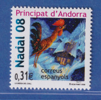 Andorra Span. 2008 Mi.-Nr. 356 Weihnachten, Christmette ** / MNH - Other & Unclassified