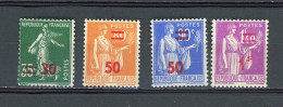 FRANCE -  TYPE PAIX - N° Yvert 476+481+482+484* - 1932-39 Paix
