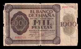 España Spain 1000 Pesetas Burgos 1936 Pick 103 Serie C Rc G - 1000 Pesetas