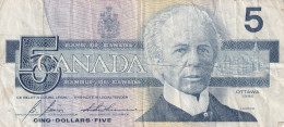 CRBX2515 BILLETE CANADA 5 DOLARES 1986 BC - Autres - Amérique