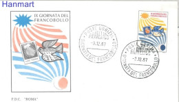 Italy 1967 Mi 1250 FDC  (FDC ZE2 ITA1250b) - Columbiformes