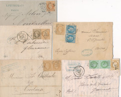 B-172: FRANCE:   5 Lettres Et Devants  Lot N°2 - 1849-1876: Période Classique