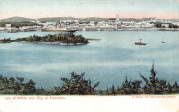 B160 Bermuda Isle Of White And City Of Hamilton Vintage Postcard - Hamilton