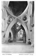 L243 England Wells Cathedral Interior Inverted Transept Arches RPPC Postcard - Wells