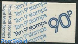 Great Britain 1977 Definitives Booklet, 10x90p, Selvedge At Right, Mint NH, Stamp Booklets - Unused Stamps