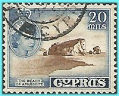 CYPRUS- GREECE- GRECE- HELLAS 1955: from set  Used - Cyprus (...-1960)