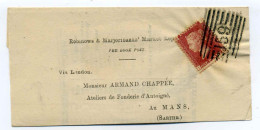 One Peny Rouge Seul Sur Lettre De GLASGOW / 11 Juillet 1877 /  Market Report - Lettres & Documents
