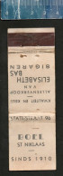 SINT NIKLAAS BOEL - ELISABETH BAS SIGAREN - OLD MATCHCOVER ISSUED BELGIUM - Matchbox Labels