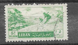LIBAN - LEBANON - 1955 - POSTE AERIENNE - AIRMAIL - SKI AU LIBAN - SKYING IN LEBANON - Oblitéré - Used - 5p - - Libanon