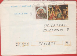 ITALIA - ITALY - ITALIE - 1983 - 300 Natale + 200 Serie Castelli, Castello Di Cerro Al Volturno - Biglietto Postale BP57 - 1981-90: Marcophilia