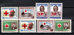 Guatemala 1960 Michel 643-650 International Year Of Refugees Set Of 8 With Overprint MNH - Rifugiati