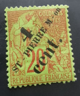 Saint Pierre Et Miquelon YT 41a MH Surchargé En 2 Fois Côte 145€ - Nuevos