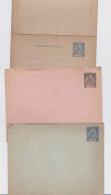 Saint-Pierre-et-Miquelon Carte-lettre Enveloppe Entier Postal Lettre Ancienne Lot De 3 Entiers Postaux - Brieven En Documenten
