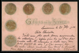 AK Schweizer Geld-Münzen - Münzen (Abb.)