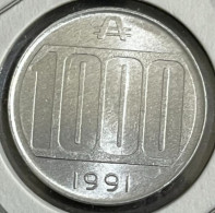Argentina Coin 1000 Australes 1991 Aluminium - 	KM# 105 - Ls924 - Argentina