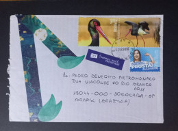 2021 Envelope Circulated From  POLAND, For BRAZIL - BIRDS STAMPS - Briefe U. Dokumente