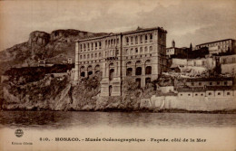 MONACO....MUSEE OCEANOGRAPHIQUE...FACADE COTE DE LA MER....CPA - Monte-Carlo