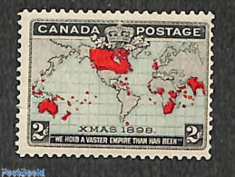 Canada 1898 Penny Postage, Christmas 1v, Greenish Blue Sea, Unused (hinged), Religion - Various - Christmas - Maps - Ongebruikt