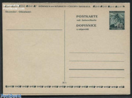 Bohemia & Moravia 1939 Reply Paid Postcard 60/60h, Unused Postal Stationary, Nature - Trees & Forests - Covers & Documents