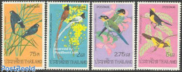 Thailand 1975 Birds 4v, Unused (hinged), Nature - Birds - Parrots - Tailandia