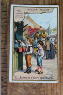 Chromo Chocolat Poulain - Enfants - Foire Foraine - 1 Achetons D'abord Des Pétards (chromo Gauffré) - Poulain