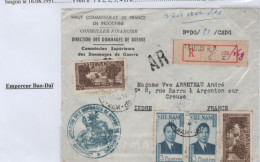Delcampe - VIETNAM Lettre Recommandée Pour La France Du 16.08.1951   ( Dommages De Guerre) - Vietnam