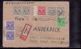 Alliierte Besetzung AM Post Einheiten - Einschreiben Stuttgart N. Anderbeck 1946 - Brieven En Documenten