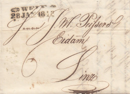 Österreich Vollständiger Vorphilabrief – 1846 – Von Wels Nach Linz – Mit Klar Lesbarem Stempel Und Inhalt - ...-1850 Préphilatélie