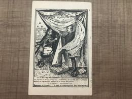 M GUYOT DE VILLENEUVE Soulevant Un Coin Du Rideau - Satirische