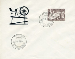 (B) FDC Envelop 1955  968 - 2de Internationale Textieltentoonstelling Te Brussel - Storia Postale