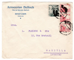 ESPAGNE   1940  "  ARROCERIAS BELLOCH à BENETUSER VALENCIA " - Cartas & Documentos