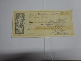 MILANO  ---- ASSEGNO  BANCARIO  - PRIVATO  --- FELICE  BISLERI  & C. - Cheques & Traverler's Cheques