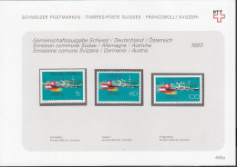 SCHWEIZ  1501, Gemeinschaftsausgabe Mit Ö 2096, BRD 1678, Sammelblatt 445 A, Postfrisch **, Euregio Bodensee, 1993 - Briefe U. Dokumente