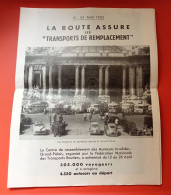 Brochure Fédération Nationale Transports Routiers Août 1953 Transports De Remplacement Suite Grève SNCF - Non Classés