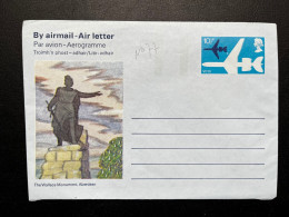 AEROGRAMME GRANDE BRETAGNE / THE WALLACE MONUMENT ABERDEEN & KISIMUL CASTLE ISLE OF BARRA / NEUF - Luftpost & Aerogramme