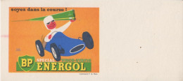 BUVARD & BLOTTER - Huile BP - ENERGOL Course Automobile- Illustration Hervé Morvan - Other & Unclassified